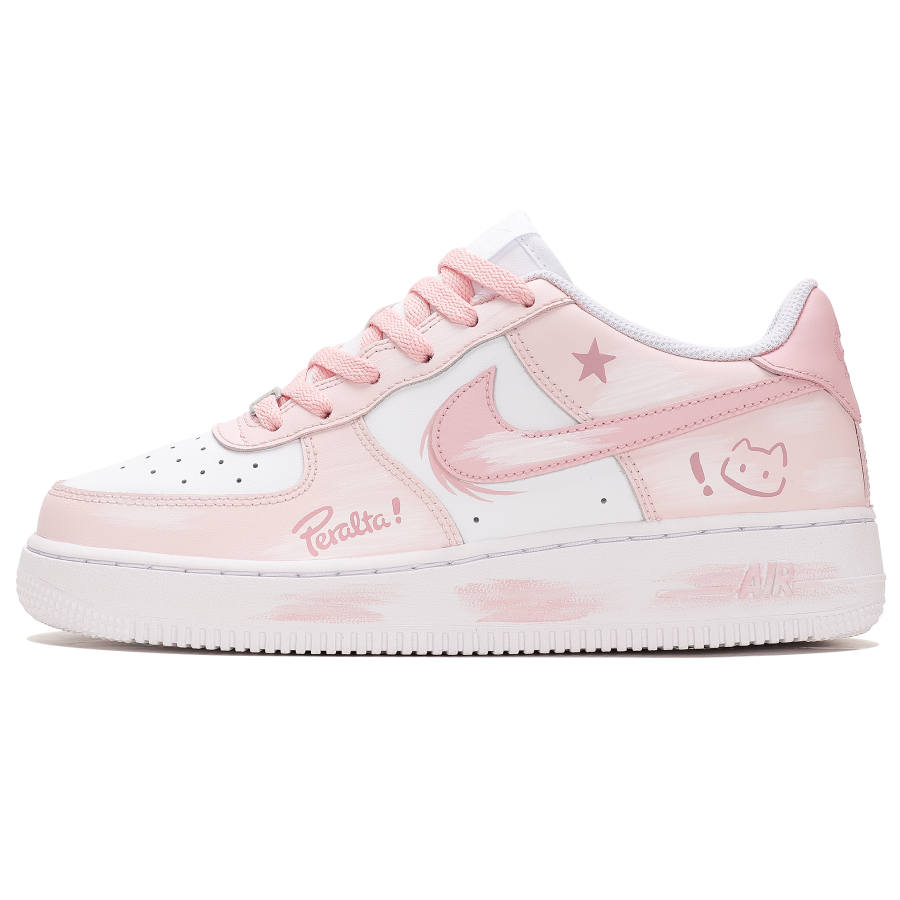 Nike Nike Air Force 1 Low top Kids' Skateboarding Shoes Pink White Teenagers