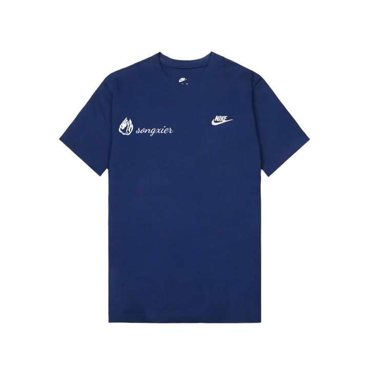 Nike Nike Sportswear T Shirts Unisex Dark Navy Blue Crew Neck Moderate