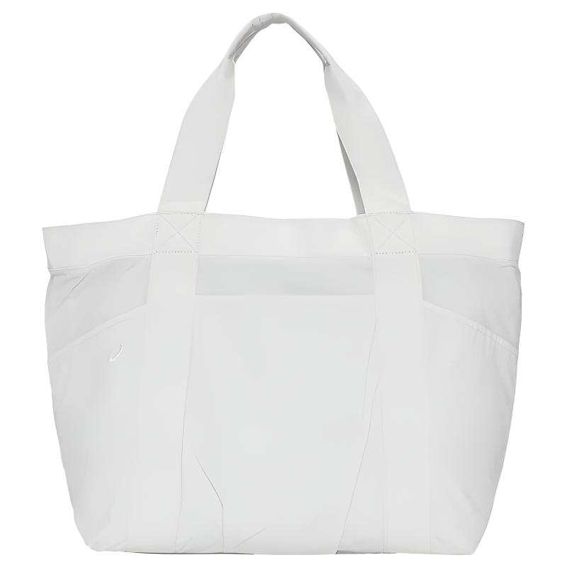 ASICS Nylon Tote Bag, Shopping Bag, Handbag Regular Unisex White