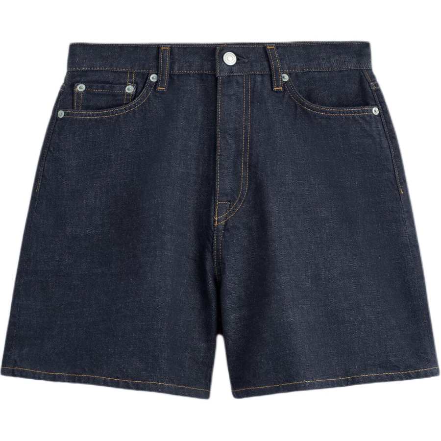 COS Denim Shorts Women's Dark Blue Moderate Straight Fit Pants