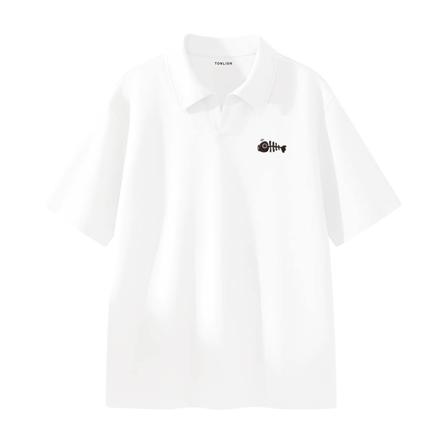Tonlion Polo Shirts Unisex Polo Collar Moderate Straight Fit
