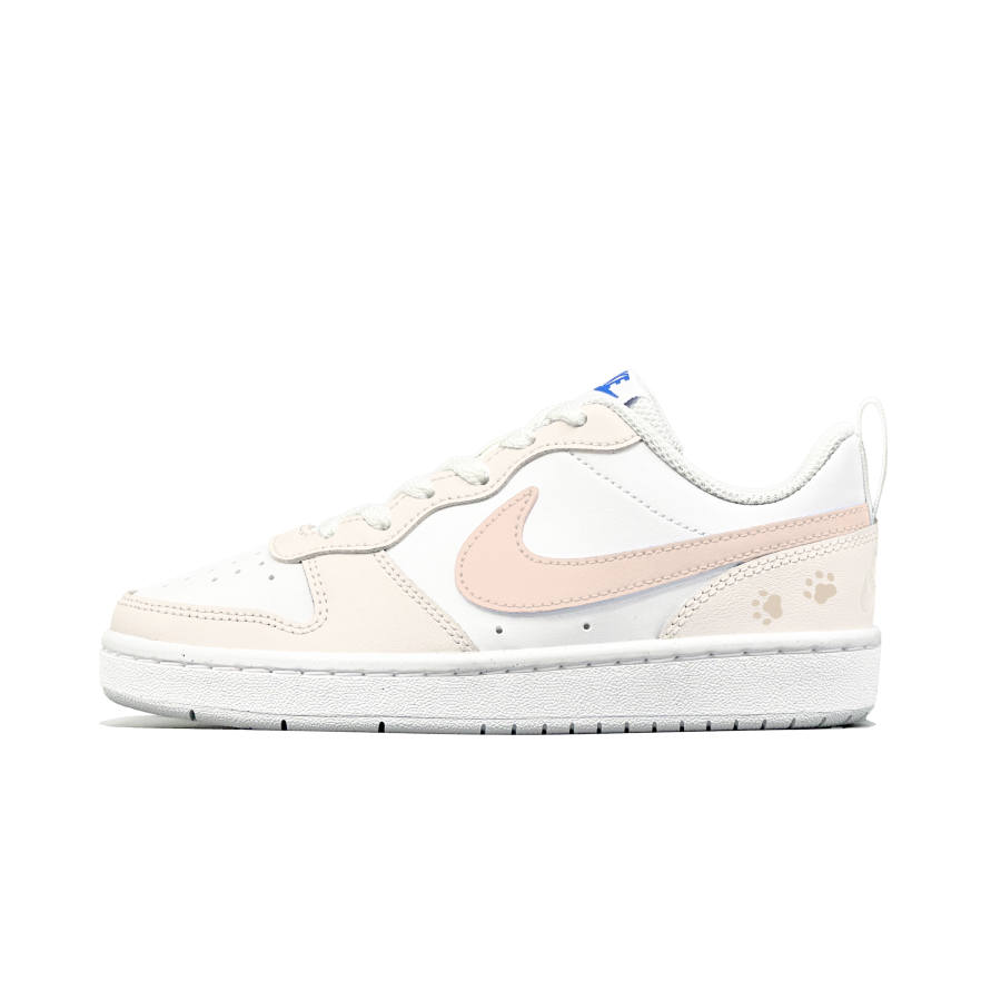 Nike Nike Court Borough 2 Sweet Apricot Milk Tea Leather Slip Resistant, Abrasion Resistant, Breathable Low top