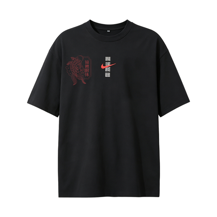 Nike Nike Sportswear T Shirts Unisex Black Crew Neck Straight Fit