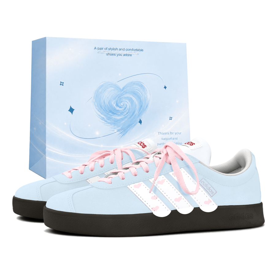 Adidas Adidas VL COURT 2.0 Skateboard Shoes Unisex Blue