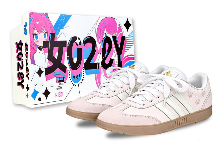 Adidas Adidas Gradas Fairyland, Pink Claw Journal, Special Packaging Low top Skateboard Shoes Unisex Pink