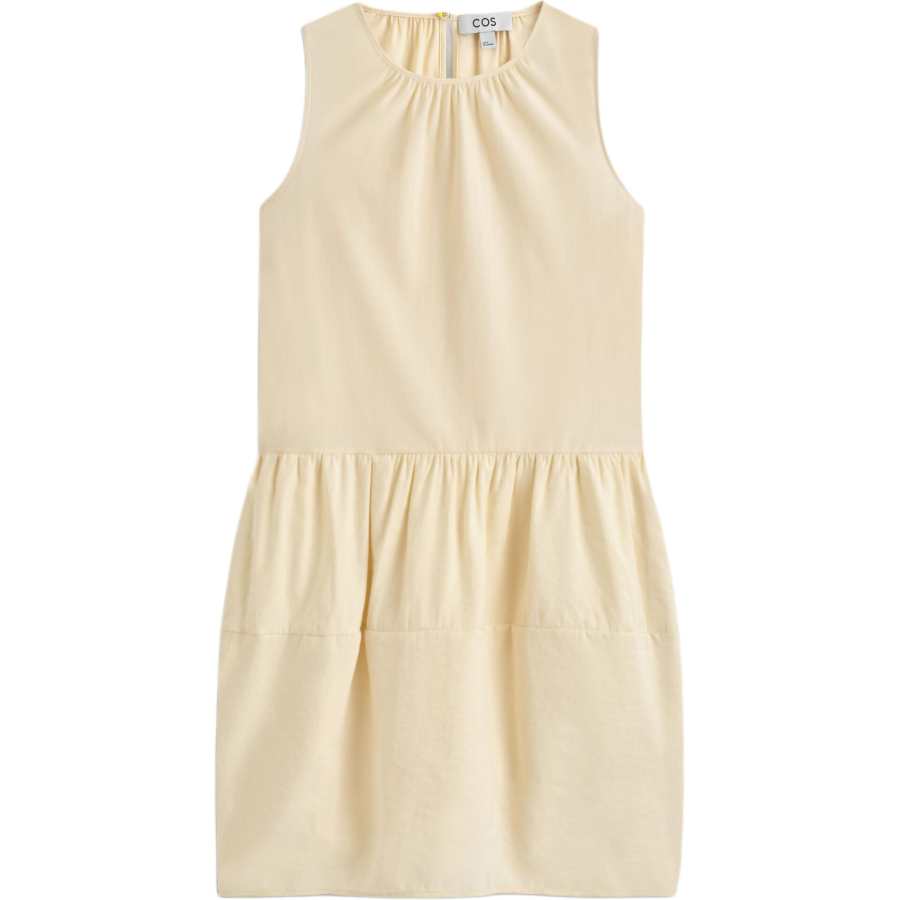 COS Sleeveless Dresses Women's Yellow Crew Neck Moderate