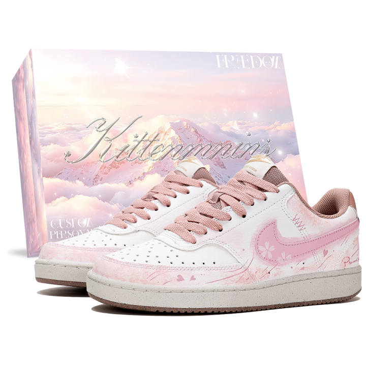 Nike Nike Court Vision Low top Skateboard Shoes Women's Pink Brown