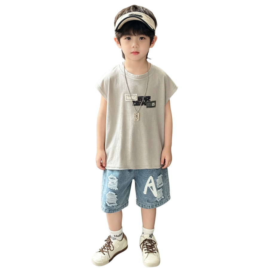 Lanza Kids Casual Sportswear Crew Neck Thin Stretch