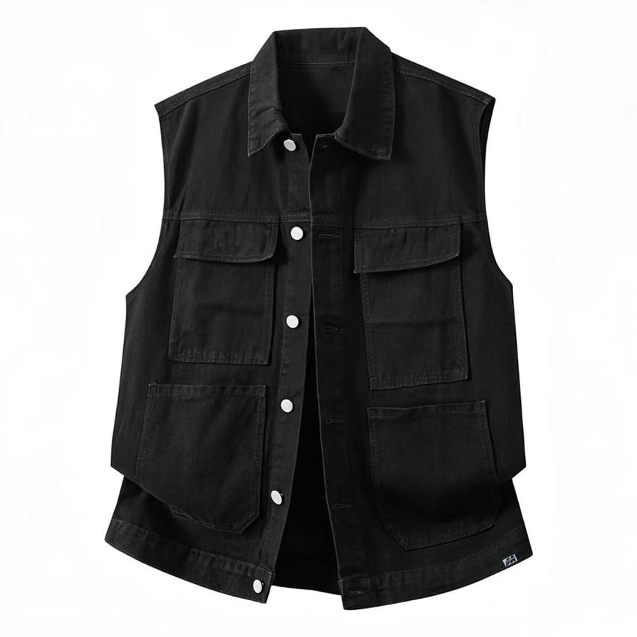 MUSCLETECH MUSCLETECH Vests Unisex Lapel Moderate Workwear
