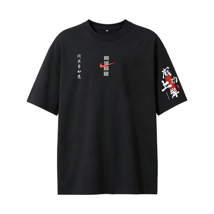 Nike Nike Sportswear T Shirts Unisex Black Crew Neck Straight Fit