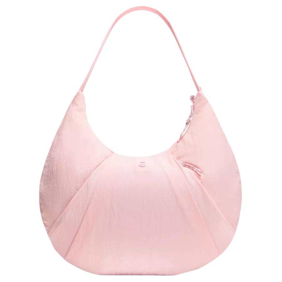 Lululemon Pleated Nylon Handbag, Shoulder Bag Women's Pearl Pink