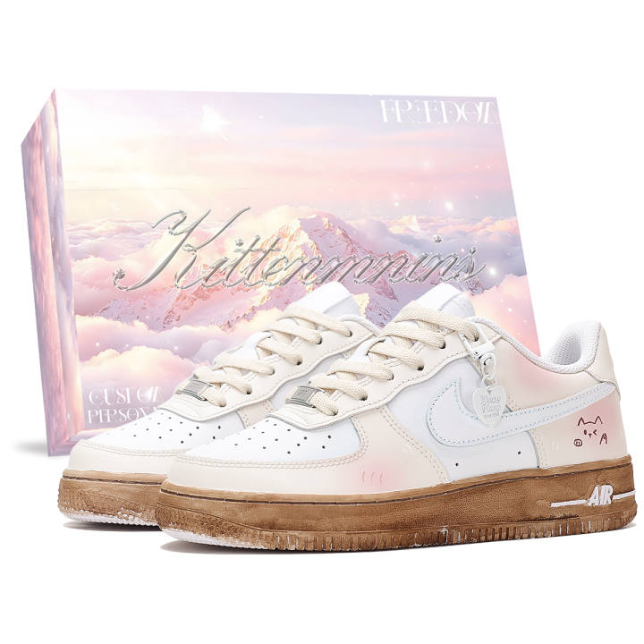 Nike Nike Air Force 1 Low top Skateboard Shoes Women's Ecru