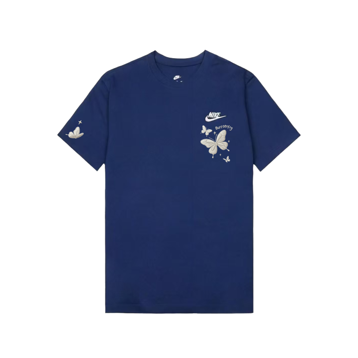 Nike Nike Sportswear T Shirts Unisex Dark Navy Blue Crew Neck Moderate