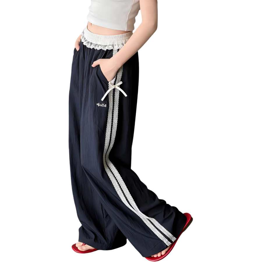 TNTX TNTX Kids Knitted Sweatpants Thin Non Stretch