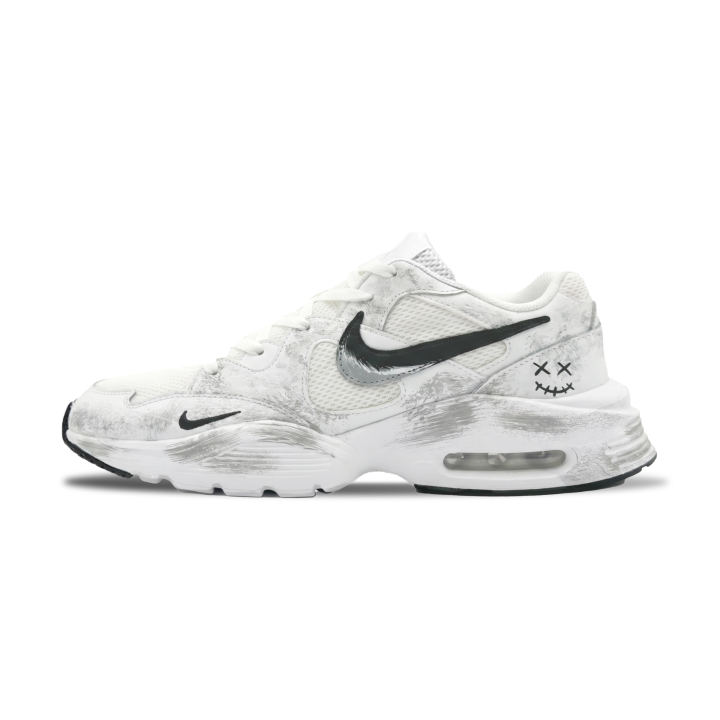 Nike Nike Air Max Fusion Cushioning Abrasion Resistant Low top Running Shoes Men's Black White