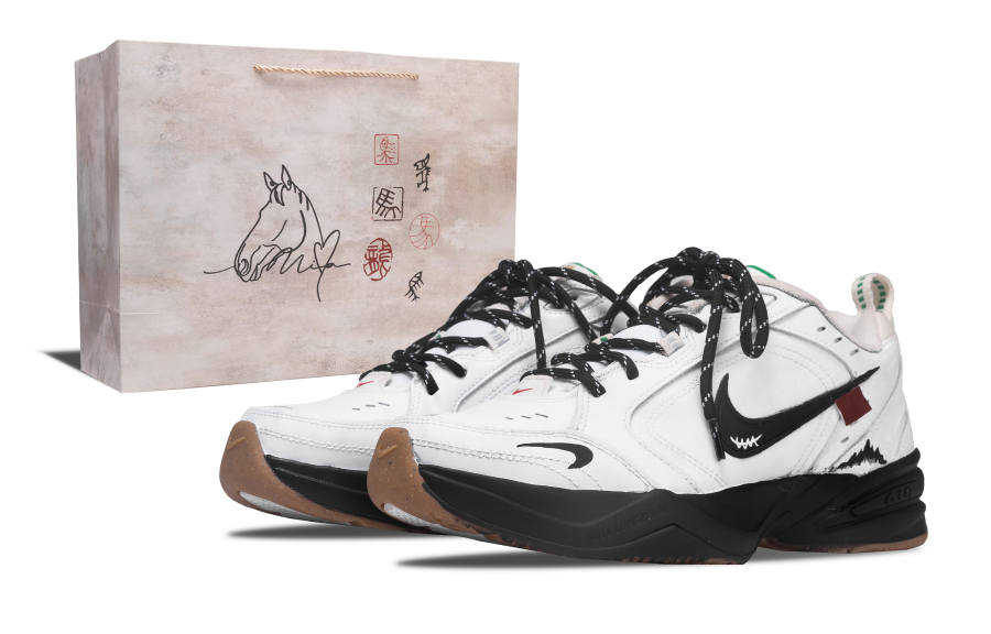 Nike Nike Air Monarch 4 Synthetic Leather Low top Casual Shoes Men's White