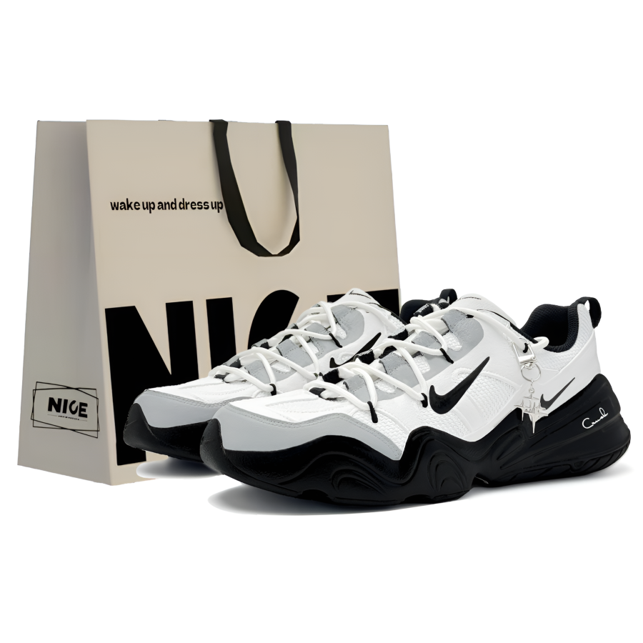 Nike Nike Tech Hera Slip Resistant, Abrasion Resistant, Breathable Casual Shoes Women's Black White Gray