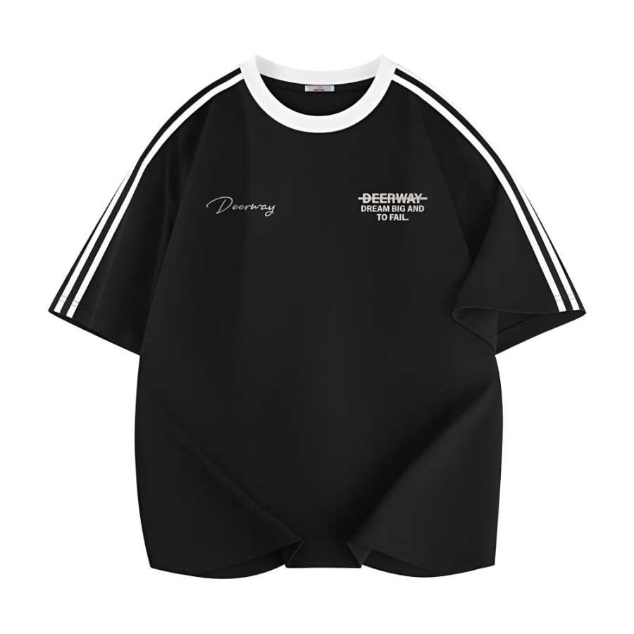 DEERWAY T Shirts Unisex Crew Neck Moderate Straight Fit