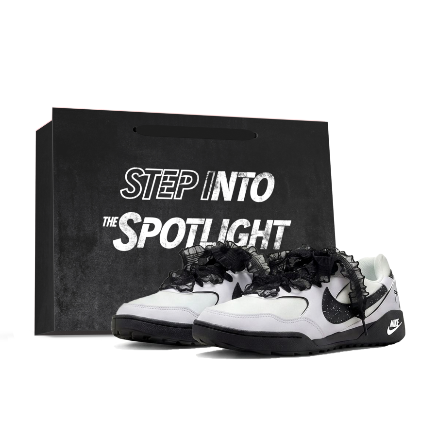 Nike Nike Terra Manta Black Chiffon Compact, Shopping Bag, Lace, Niche, Urban Chic Style Casual Shoes Unisex Black White