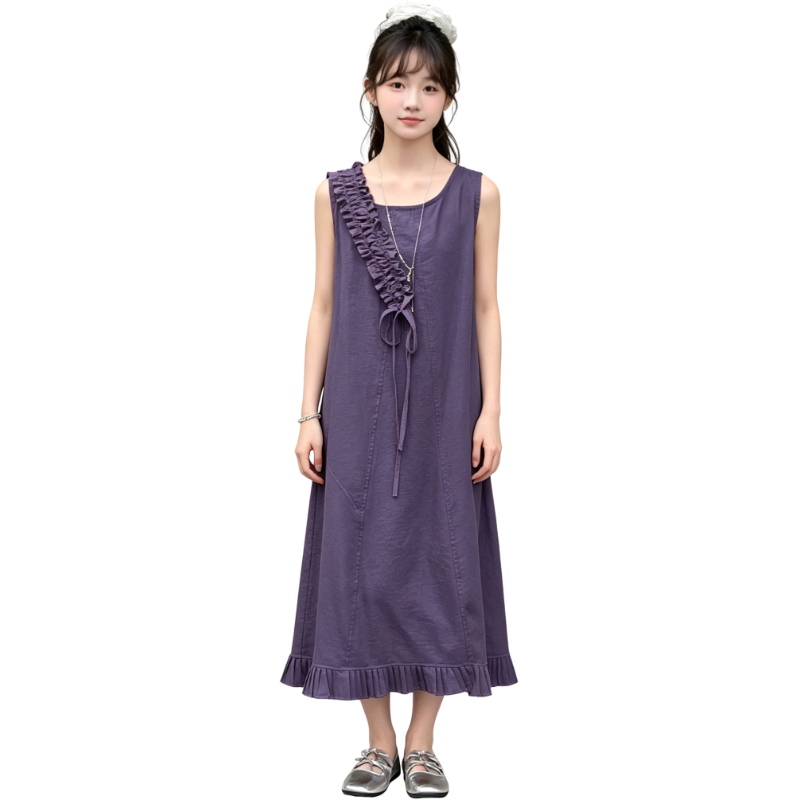 YALU Grade School Dresses Camisole Moderate Midi Skirt