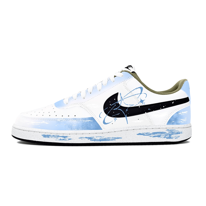 Nike Nike Court Vision Synthetic Leather Slip Resistant, Abrasion Resistant, Breathable Low top Skateboard Shoes Men's Blue