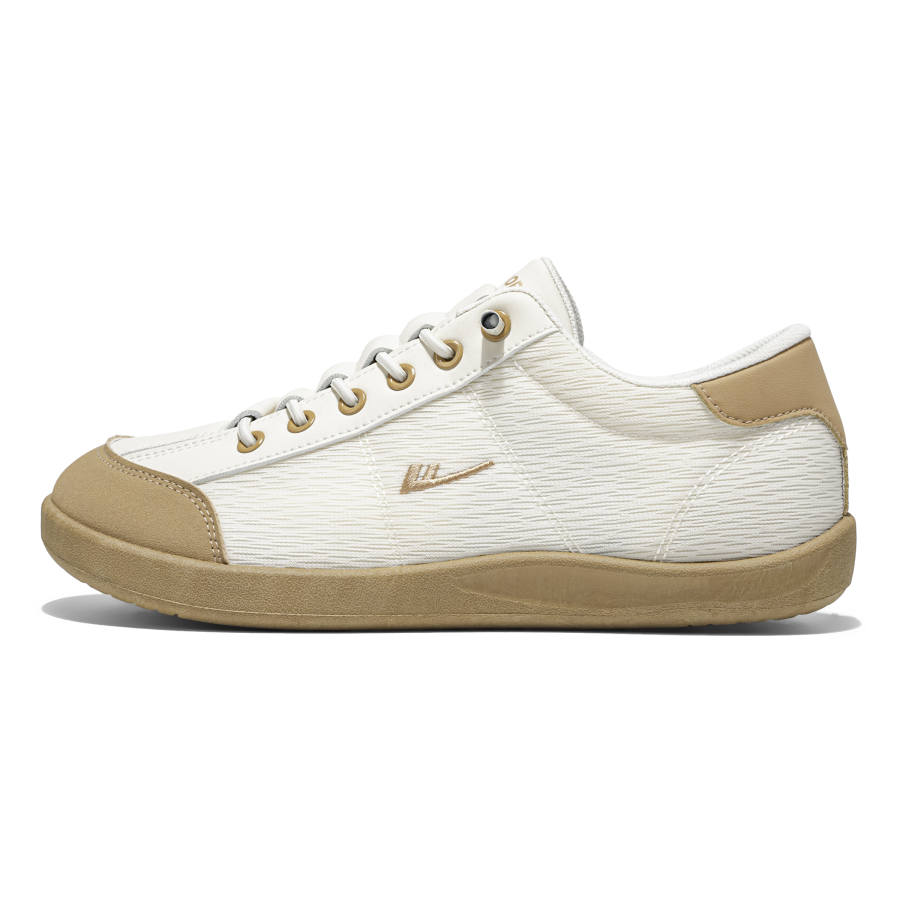 WARRIOR Skateboard Shoes Men's Low Top Beige Khaki, White Gray, Black