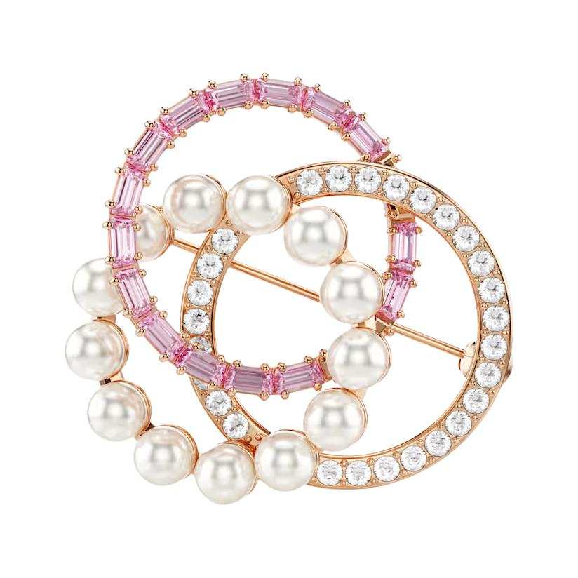 Swarovski Connexus Brooches Unisex Rose Gold