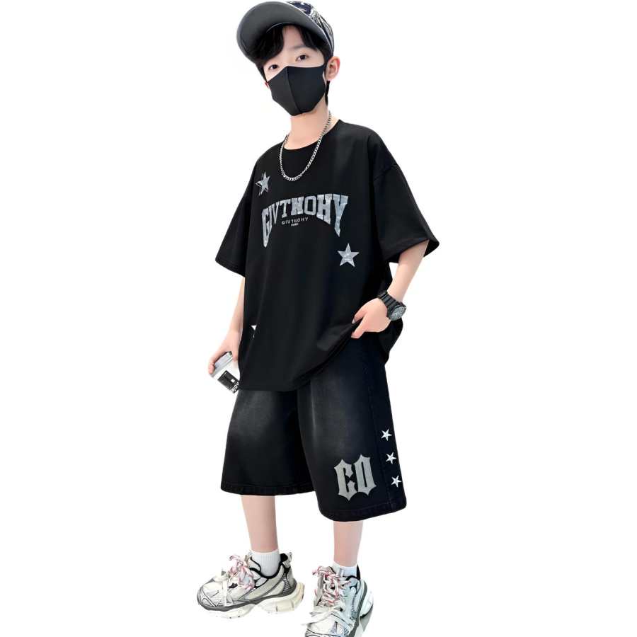 TNTX Kids Casual Sportswear Crew Neck Thin Stretch