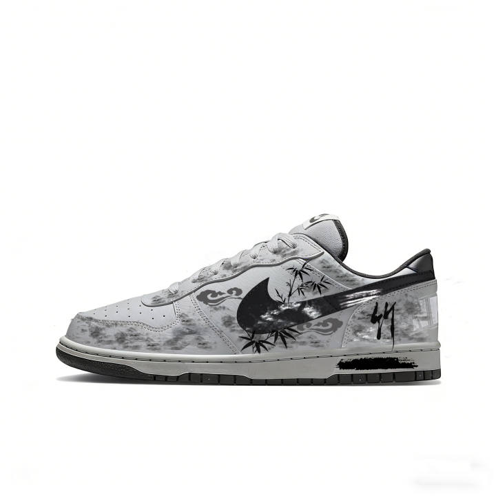 Nike Nike Big Leather Slip Resistant Abrasion Resistant Low top Skateboard Shoes Men's Premium Gray