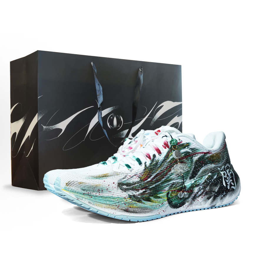 Li-Ning Li Ning Fabric Low top Casual Physical Fitness Test & Exam City Commuting Running Shoes Men's White Green