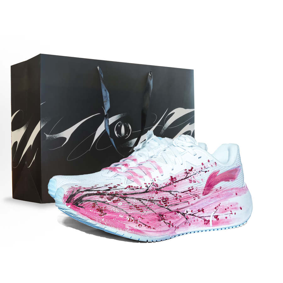 Li-Ning Li Ning Version 2.0 Fabric Low top Casual Physical Fitness Test & Exam City Commuting Running Shoes Men's White Pink