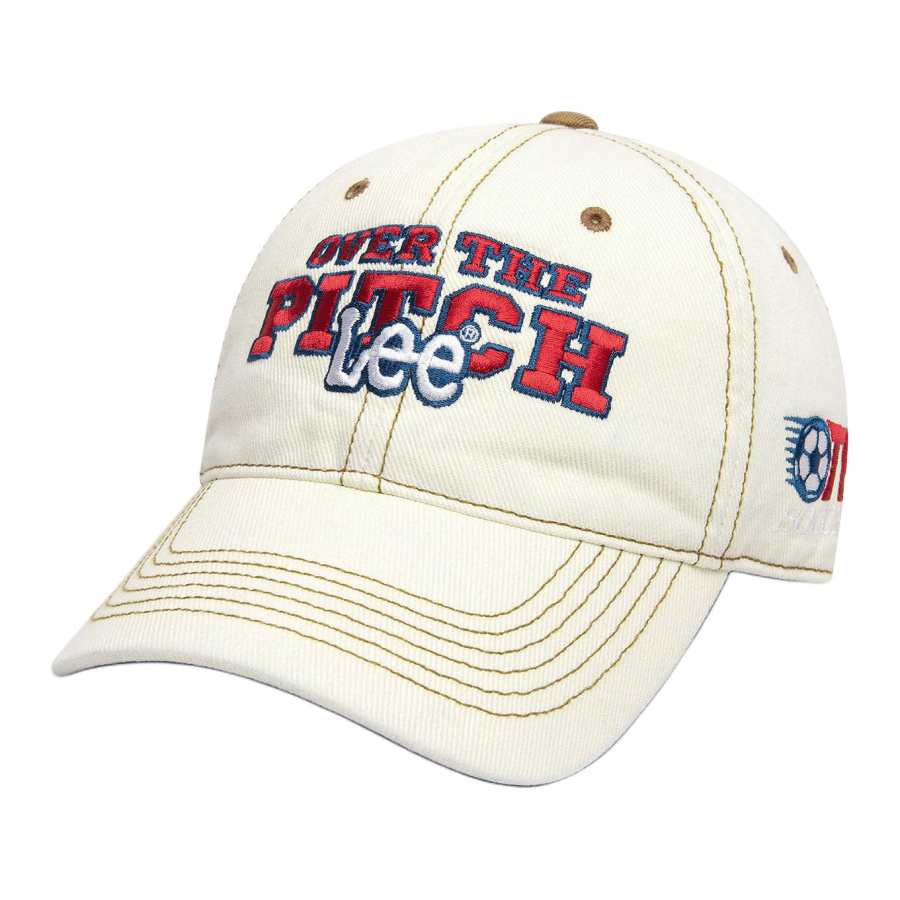 Lee Cotton Baseball Caps Unisex Ecru