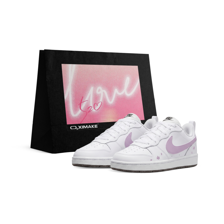 Nike Nike Court Borough Low top Skateboard Shoes Unisex White Purple
