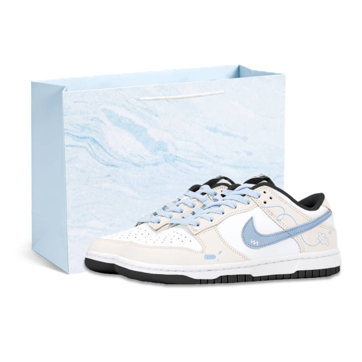Nike Nike Dunk Coverage Slip Resistant Abrasion Resistant Low top Skateboard Shoes Unisex Blue White