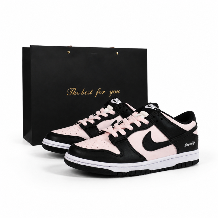 Nike Nike Dunk Black Sugar Strawberry Low top Skateboard Shoes Unisex Black Pink