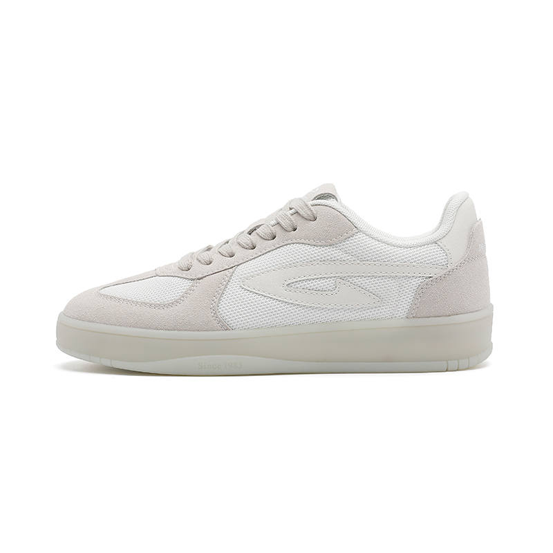 DEERWAY Lightweight Breathable Height Increasing German Army Trainers Women's White Gray