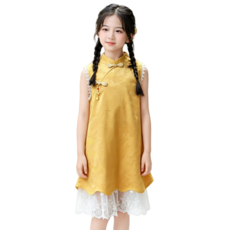 YALU Grade School Dresses Camisole Moderate Midi Skirt