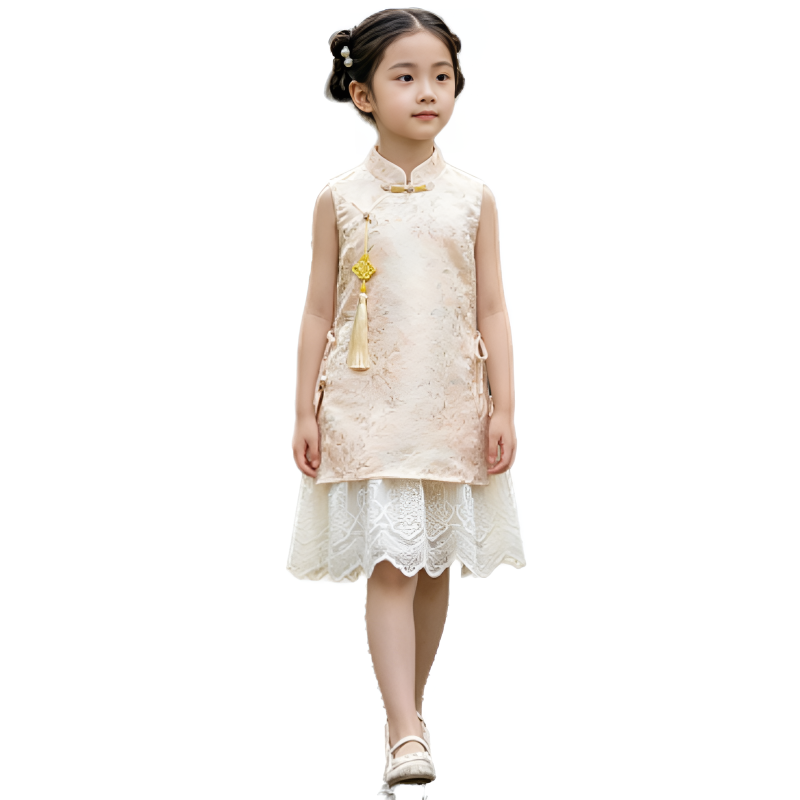 YALU Grade School Dresses Camisole Moderate Midi Skirt