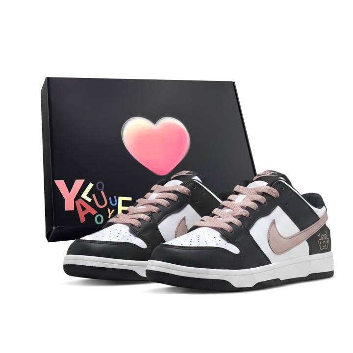 Nike Nike Dunk White Page, Cat Special Shoe Box Edition Low top Skateboard Shoes Unisex Pink