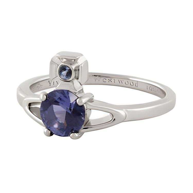 Vivienne Westwood Reina Petite Rings Women's PLATINUM/LAVENDER CZ