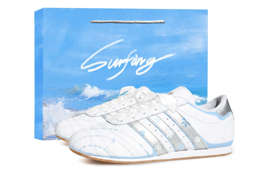 Adidas Originals Taekwondo Cushioning Slip Resistant Abrasion Resistant Low top Casual Shoes Unisex Silver White