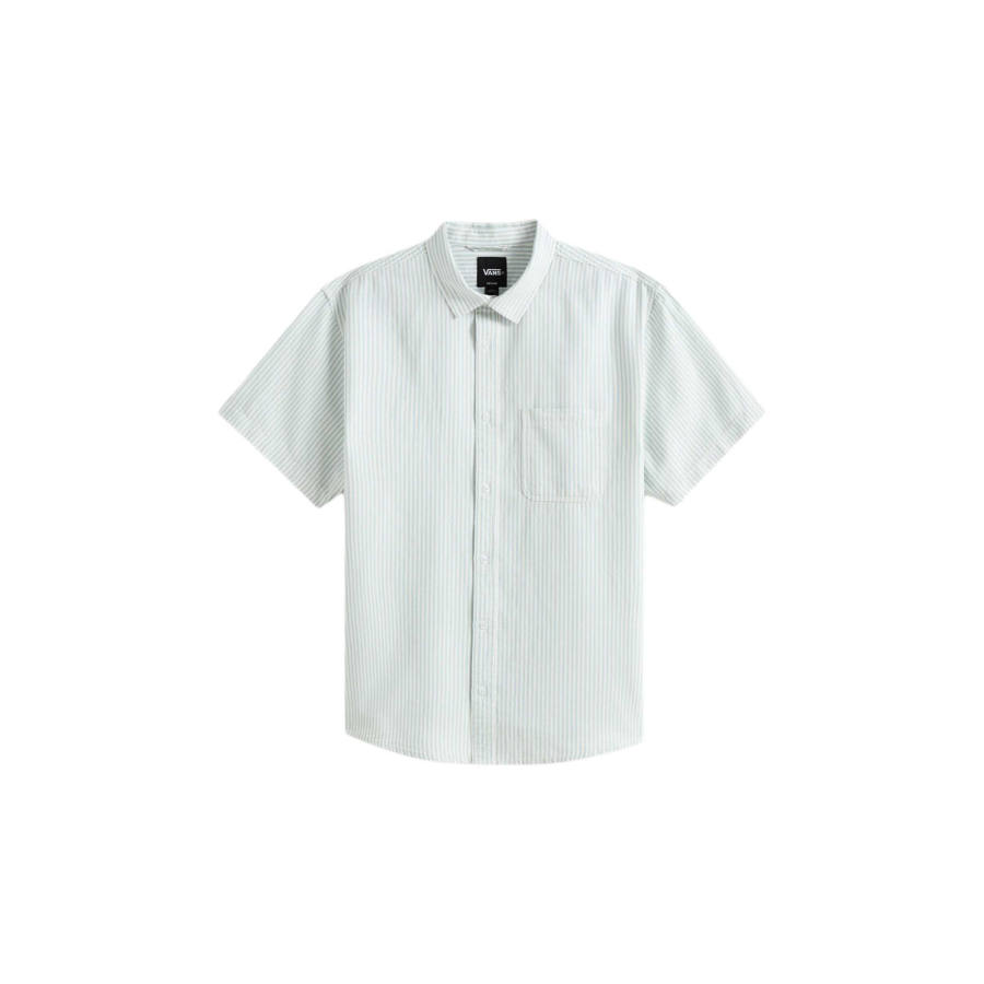 Vans Shirts Men's Morning Mist Blue/Marshmallow White Lapel Moderate