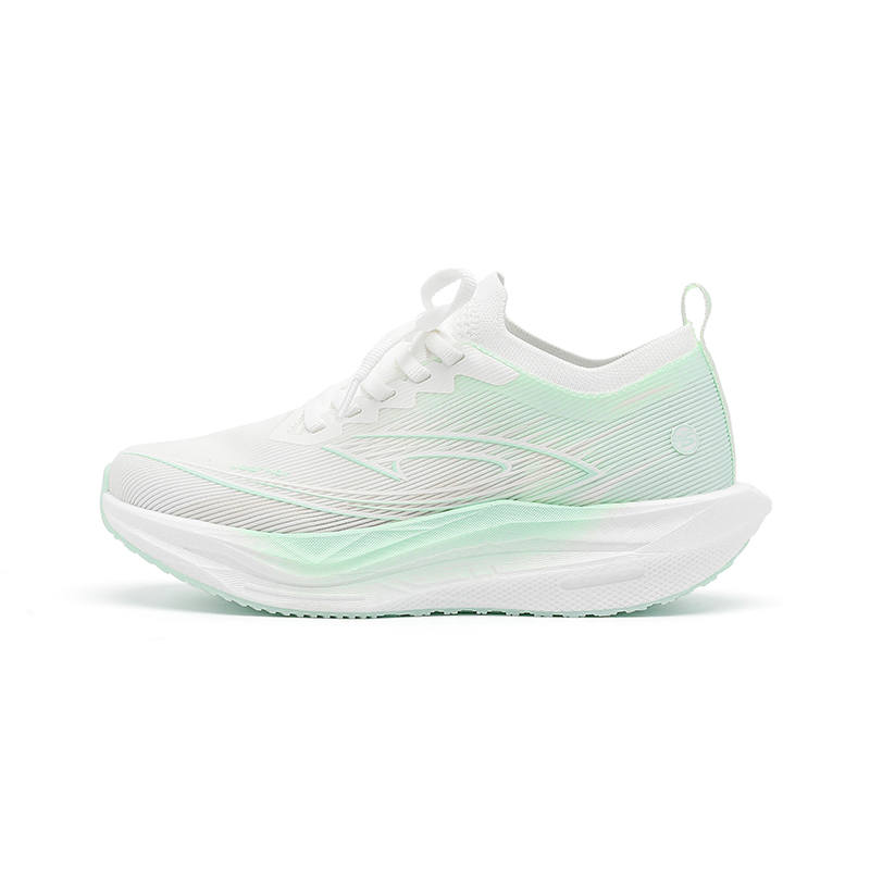DEERWAY Cushioning Lightweight Height Increasing Sports Running Shoes Women's White Green