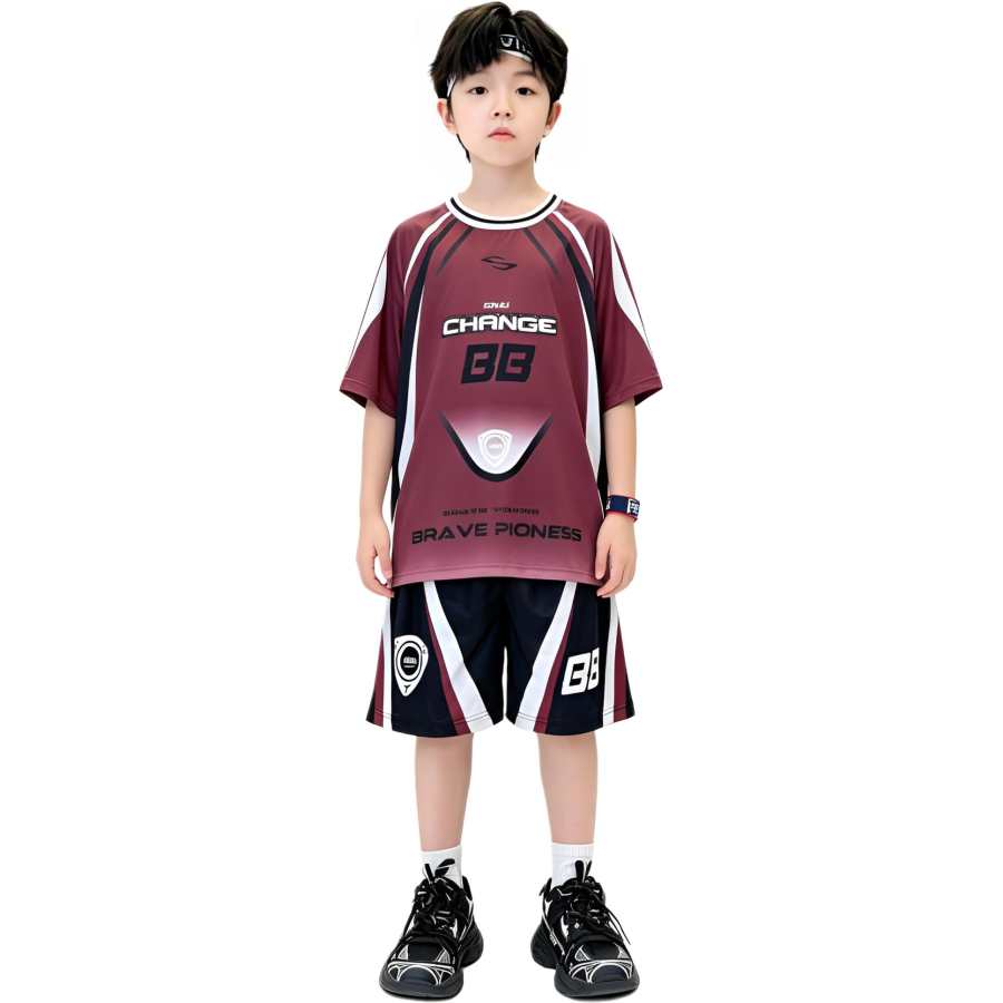 TNTX Kids Casual Sportswear Crew Neck Thin Stretch