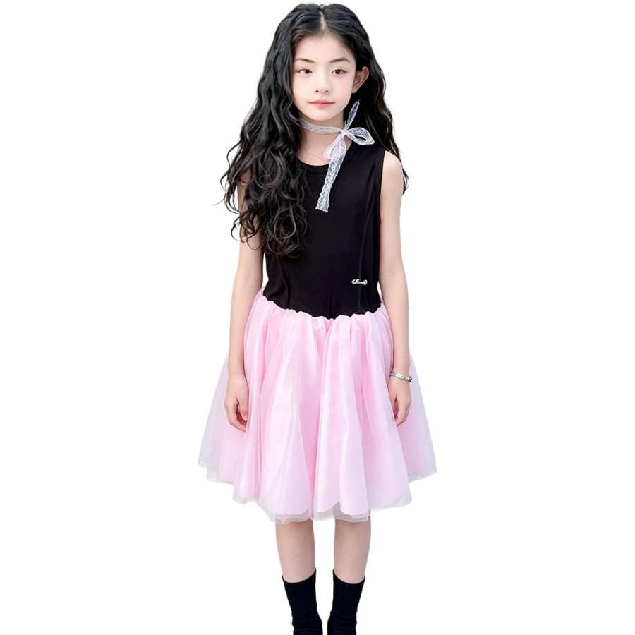 YALU Grade School Dresses Camisole Moderate Midi Skirt