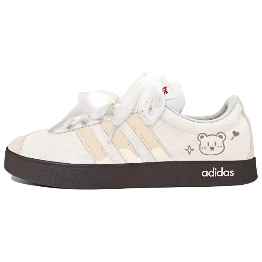 Adidas Adidas VL COURT 2.0 Milk Bear, Soft Fufu Girlish, Good Looking, Refreshing, Dopamine Dressing Synthetic Leather