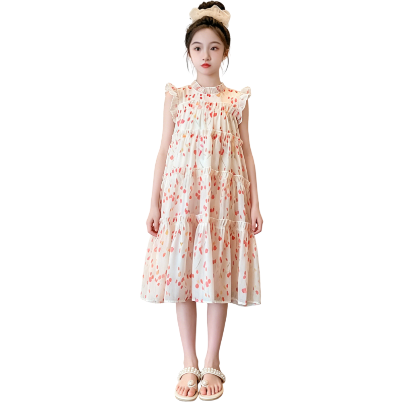 YALU Grade School Dresses Camisole Moderate Midi Skirt
