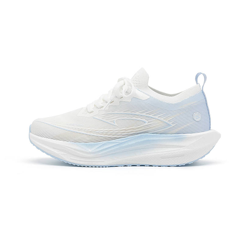 DEERWAY Cushioning Lightweight Height Increasing Sports Running Shoes Women's White Blue