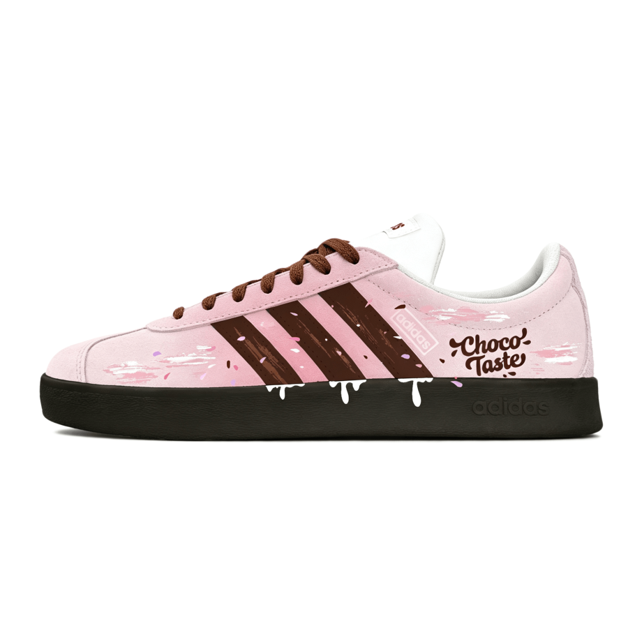 Adidas Adidas VL COURT 2.0 Skateboard Shoes Unisex Pink Brown