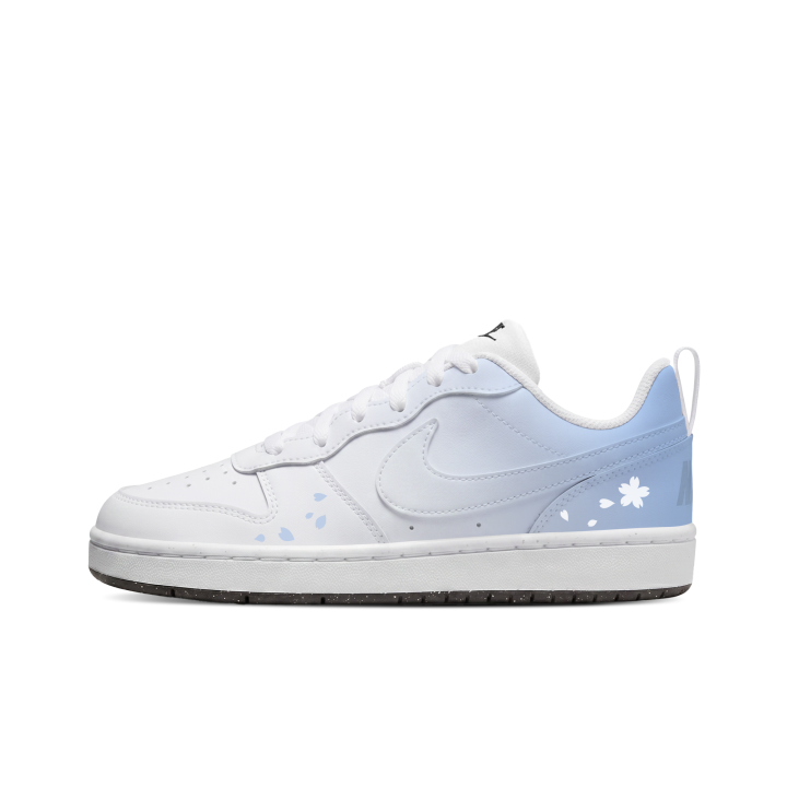 Nike Nike Court Borough Slip Resistant Low top Skateboard Shoes Unisex White Blue